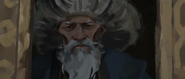 Style: 8K IMAX, traditional hand-drawn 2D animation, animated on twos at 12 frames per second — each drawing held for two frames then replaced, choppy stepped motion cadence, visible pose-to-pose timing, distinct keyframe drawings with no smooth in-between interpolation, hand-painted oil-brush texture on every drawing, brushstrokes shifting and redrawn from frame to frame, line jitter and boil between frames. No 3D render, no game engine, no CGI smoothness. The 12 principles of animation through