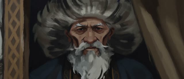Style: 8K IMAX, traditional hand-drawn 2D animation, animated on twos at 12 frames per second — each drawing held for two frames then replaced, choppy stepped motion cadence, visible pose-to-pose timing, distinct keyframe drawings with no smooth in-between interpolation, hand-painted oil-brush texture on every drawing, brushstrokes shifting and redrawn from frame to frame, line jitter and boil between frames. No 3D render, no game engine, no CGI smoothness. The 12 principles of animation through